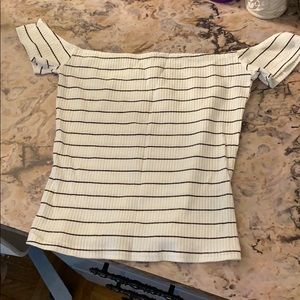 Urban Outfitters off the shoulder striped top